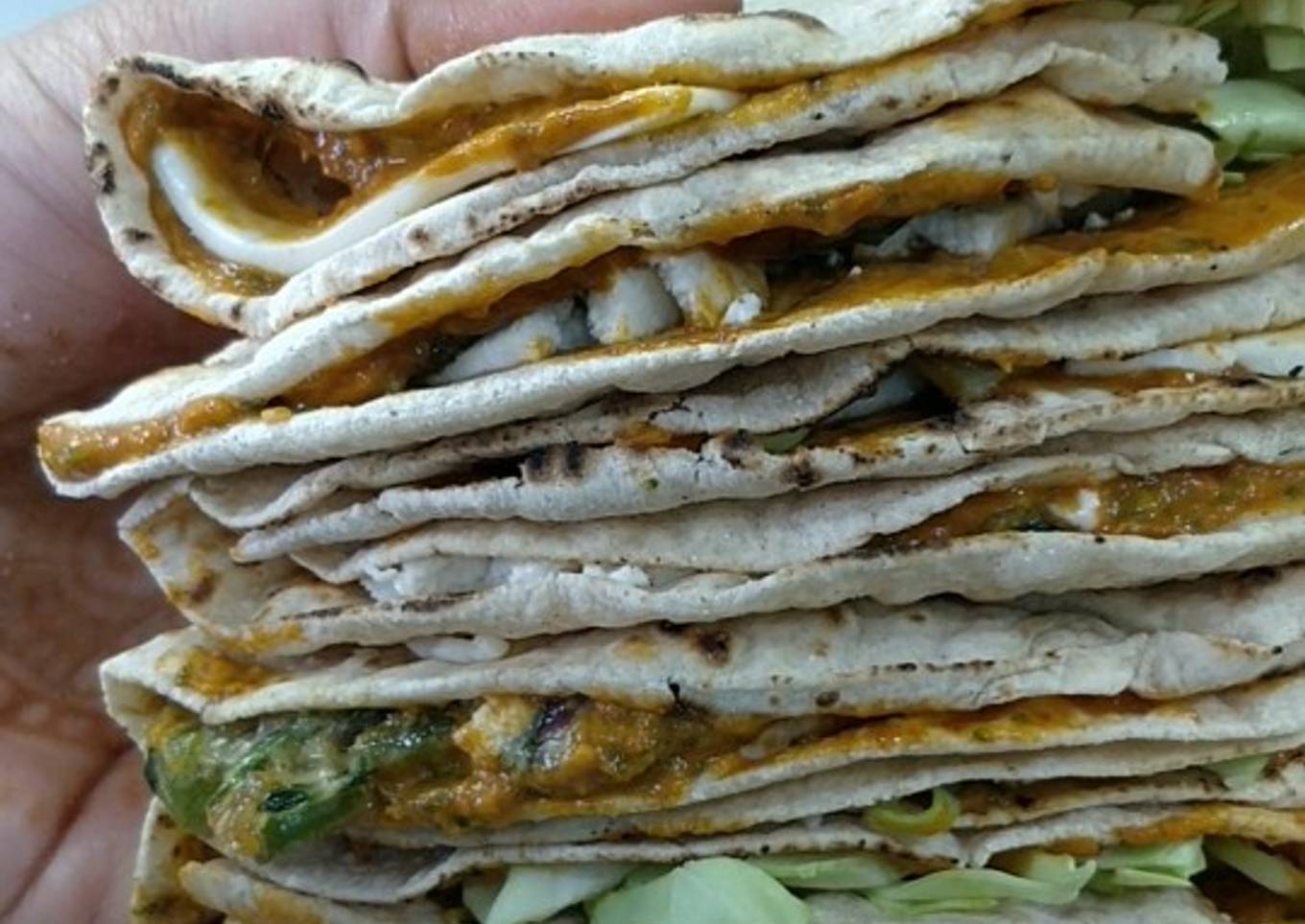 Palak paneer bhurji wrap