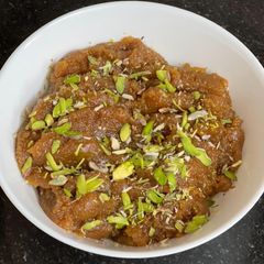 A picture of Besan Ka Halwa With Jaggery.