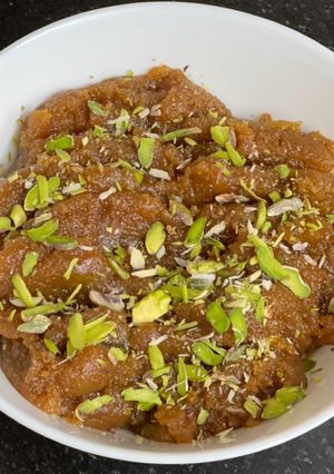 A picture of Besan Ka Halwa With Jaggery.