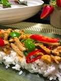 Nasi Bakar isi ayam pete