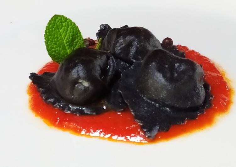 Easiest Way to Make Award-winning Cappellacci al nero di seppia,con merluzzo