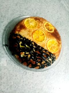 عکسی از دستور کیک پرتقالی بدون فر و فوق العاده خوشمزه 😋😋