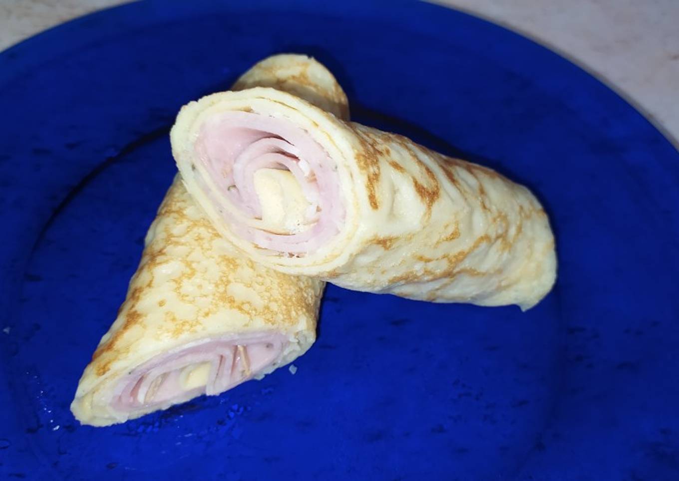 Crepes de jamón y queso