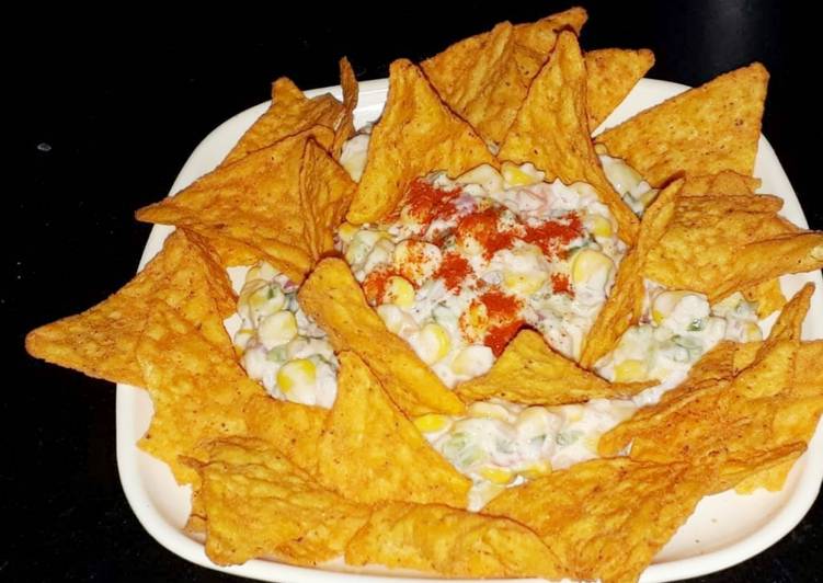 Step-by-Step Guide to Prepare Homemade Mexican corn salad with nachos