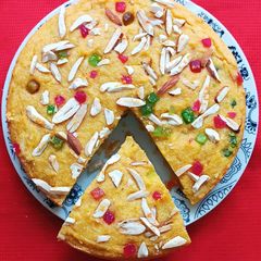 A picture of Mango Semolina Cake (Eggless).