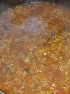 Una foto de Guiso de arroz con pollo