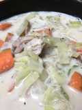 Cozy Cream Chicken & Potato Soup with Black Eyed Pea Flour