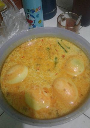 Foto resep Bumbu kuning pedas telur & kacang panjang