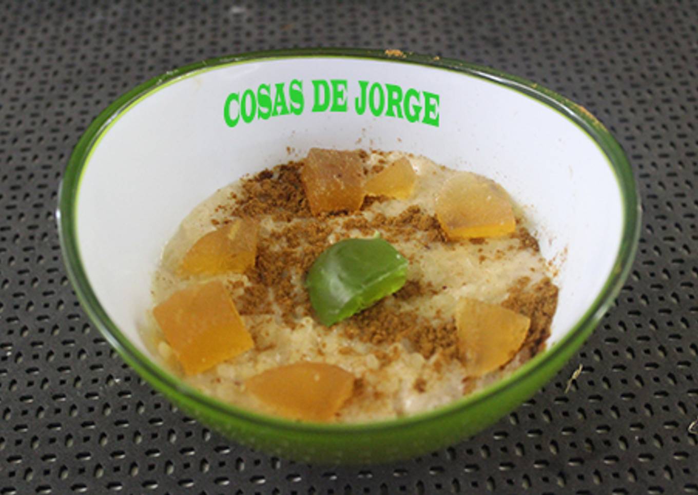 Arroz con leche y calabaza confitada