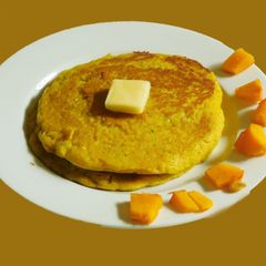 A picture of Aromatic flavorful spicy tasty and healthy Pumpkin pancakes.