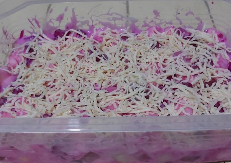 Cara Gampang Membuat Salad buah salju Anti Gagal
