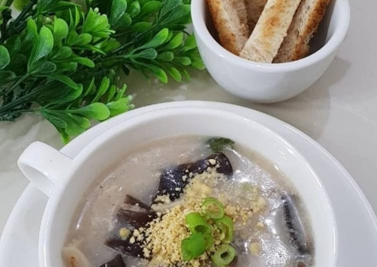 Resep Sup krim jamur oat meal yang Bisa Manjain Lidah