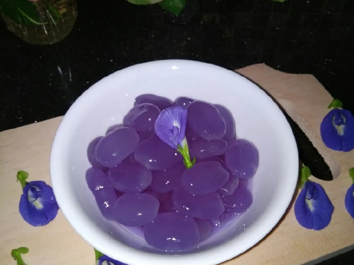 Cara Gampang Membuat Resep Manisan Kolang Kaling Bunga Telang yang  Bikin Ketagihan Anti Ribet, Lezat Sekali