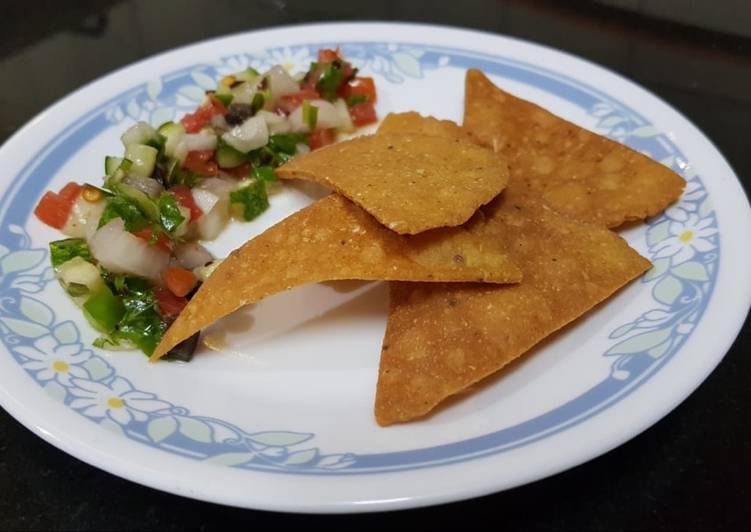 Simple Way to Make Any-night-of-the-week Nachos with salsa