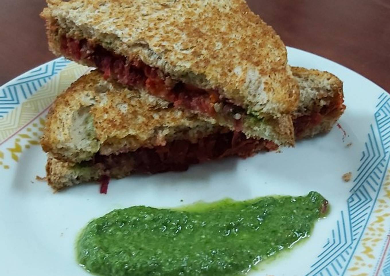 Healthy beetroot sandwich