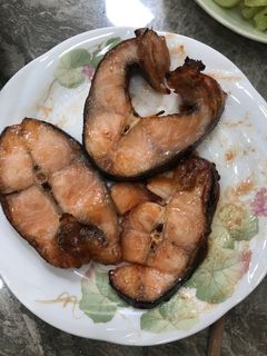 Hình của món Cá lăng nướng.