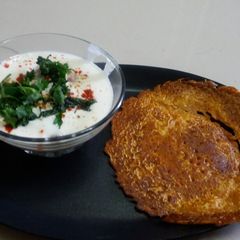 Besan ke cheele ka raita A picture of Besan ke cheele ka raita.