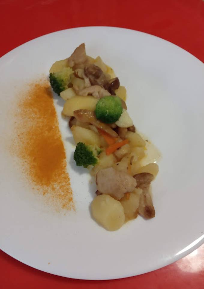 Картопля тушкована з грибами