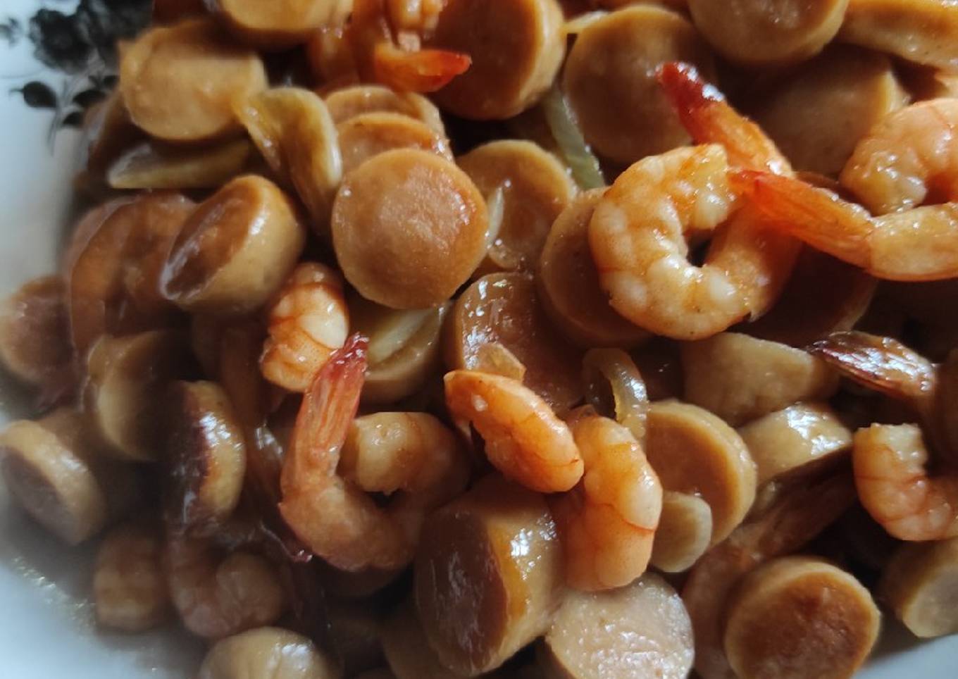 Sosis udang saus tiram
