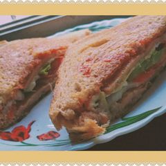 Chicken Salami Sandwich A picture of Chicken Salami Sandwich.
