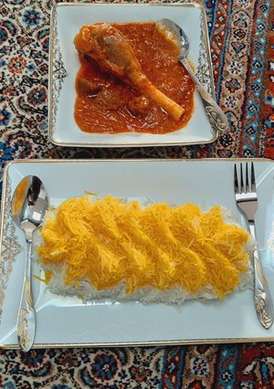 عکسی از دستور چلو ماهیچه