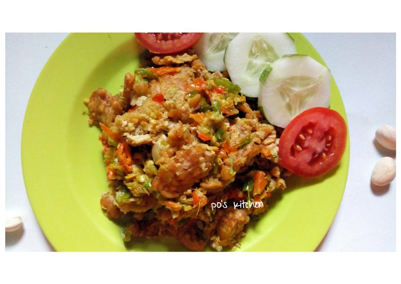 Resep Geprek telur tempe yang Menggugah Selera