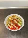 Spicy salmon poke bowl