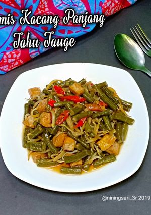 Foto resep Tumis kacang panjang tahu tauge