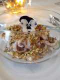 Insalata di calamari cotti a bassa temperatura con mango