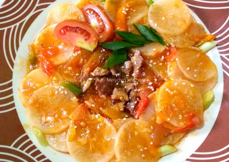 Bumbu meracik Lobak beef asam manis Anti Gagal