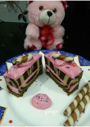 A picture of Rosy Ice Zebra Pastry.