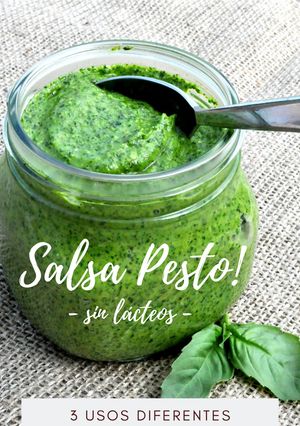 Una foto de Salsa Pesto sin lácteos