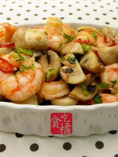 橄欖油鮮蝦蘑菇 ♥ 蘑菇小酒館6♥ 的食譜成品照片