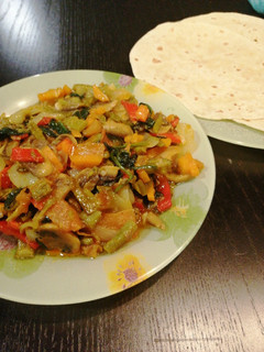 Una foto de Relleno de fajitas vegetariana