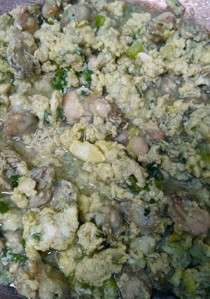 Foto resep Oseng tiram telur pedas