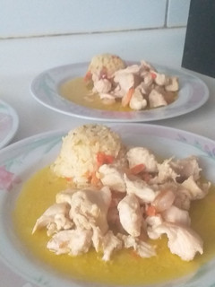 Una foto de Pollo al pil pil
