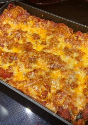 Une photo de Lasagne sauce spaghetti au chorizo