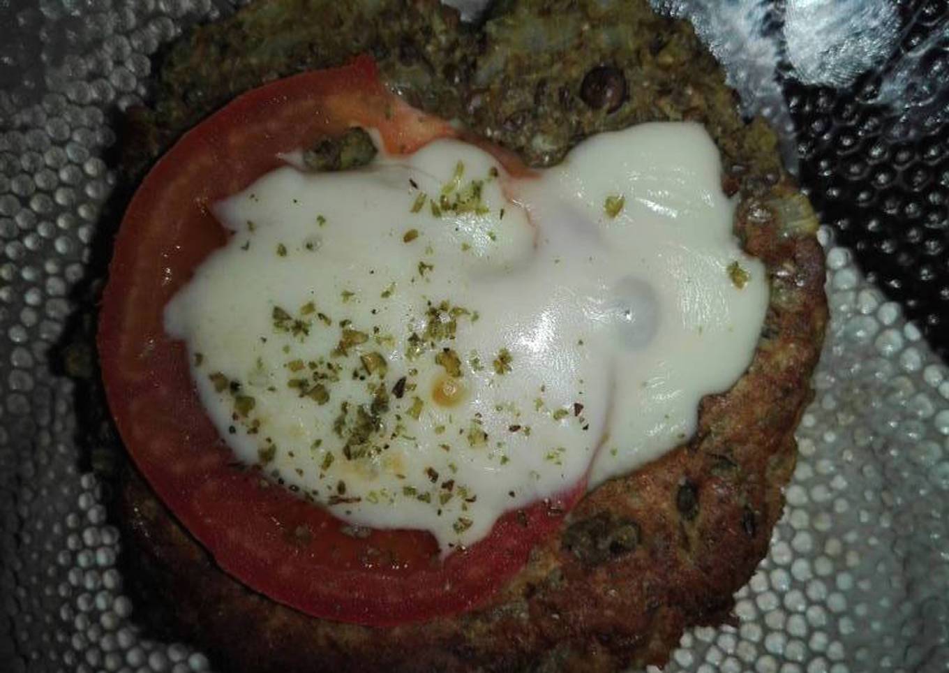 Hamburguesa de lenteja a la napolitana