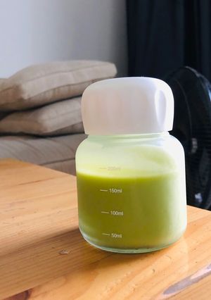 Hình của món Sữa hạnh nhân bơ rau củ.