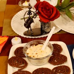 Ragi Flour Tomato Chakali A picture of Ragi Flour Tomato Chakali.