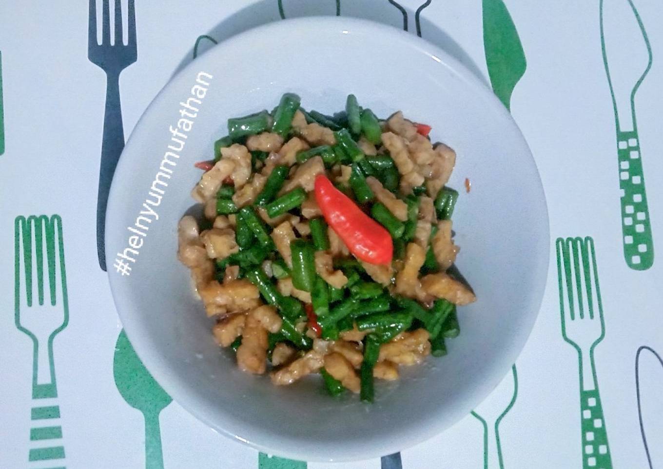 Tumis Tempe Kacang Panjang