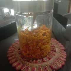 A picture of Red mirchi achar.