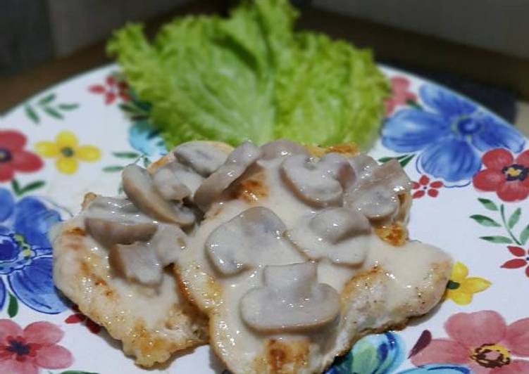 Resep Chicken Grill with mushroom sauce yang Enak Banget