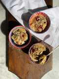 Avena licuada horneada con fresas (blended baked oats)
