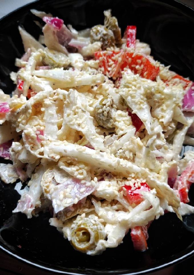 Салат 🥗 із оливок з сиром