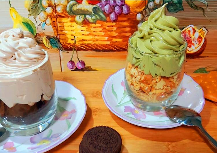 Shot Glass Desserts Oreo&Matcha