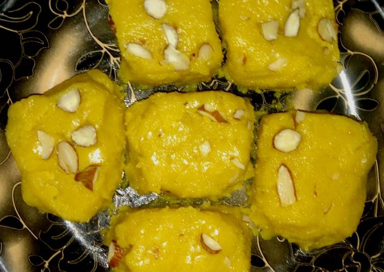 Recipe: Eating on a Dime Besan Ki Barfi