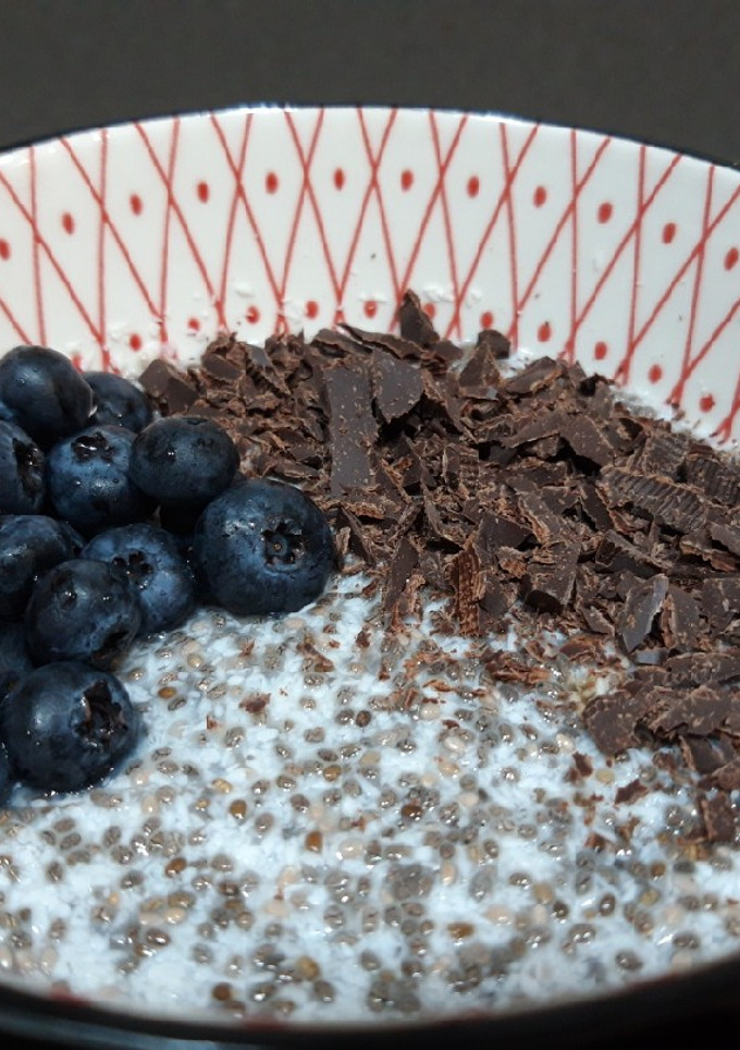 Una foto de Chia pudding choco-coco