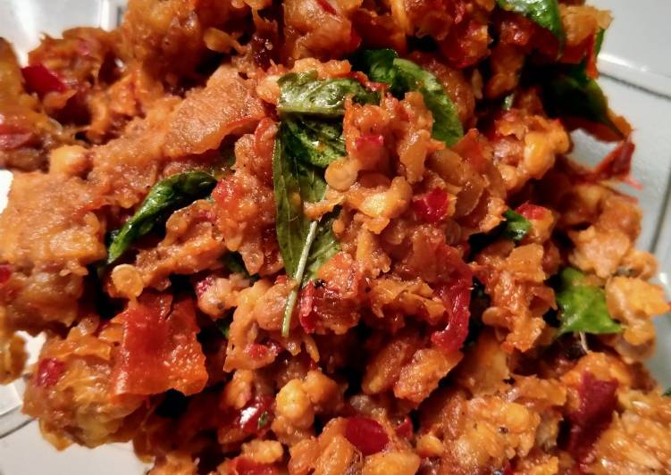 Resep Sambel tempe kemangi Anti Gagal