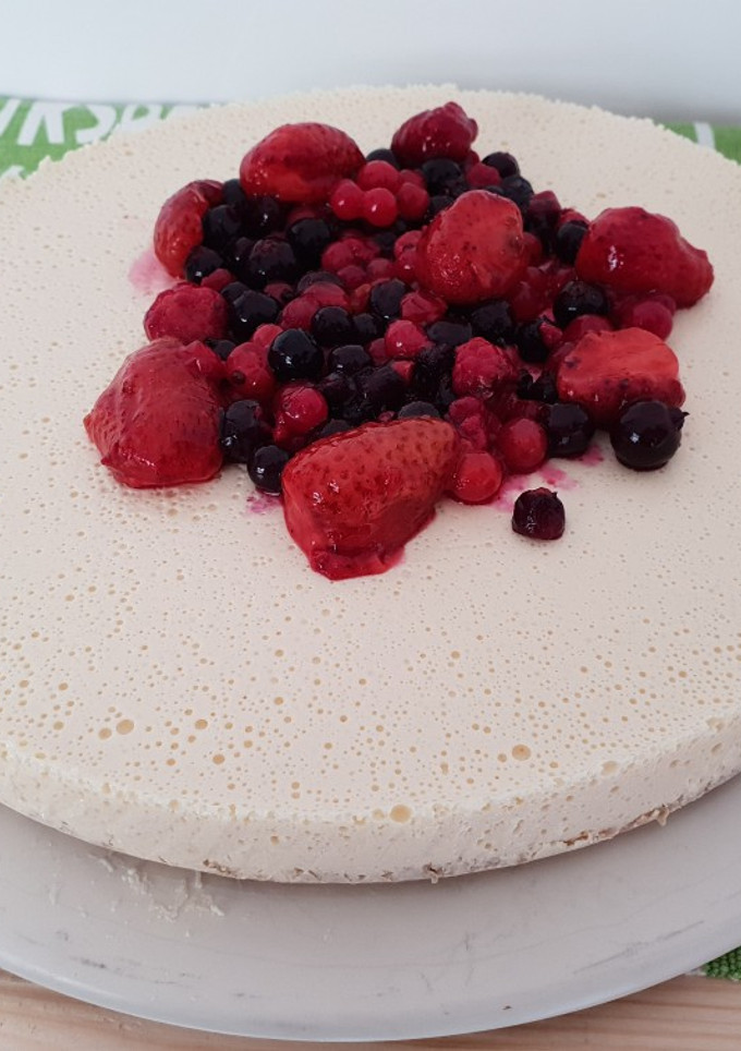 Una foto de Pastel de tofu y queso